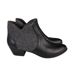 Ariat Astor Booties 10016570 Black Leather Gray Ankle Boots Women's Size 8.5 B